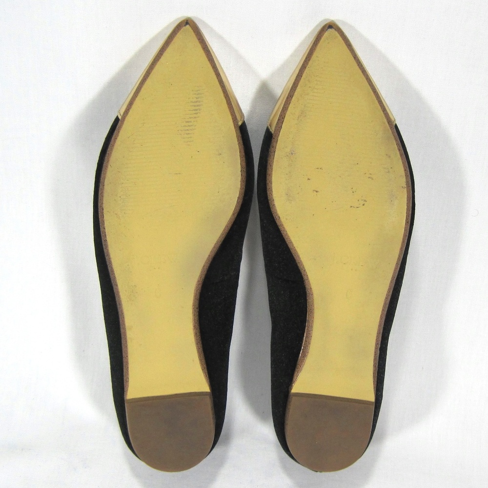 J Crew Black Gold-Dipped Velvet Flats Size: 6M - Picture 7 of 8